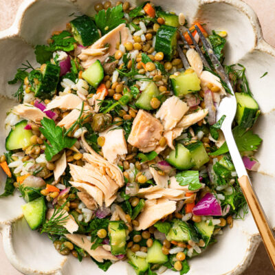 Φακόρυζο Σαλάτα με Τόνο Αλοννήσου