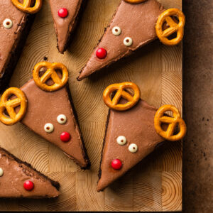 Rudolph Yγιεινά Brownies με Κρέμα από Σοκολάτα και Cottage Cheese (με πουρέ μήλου)